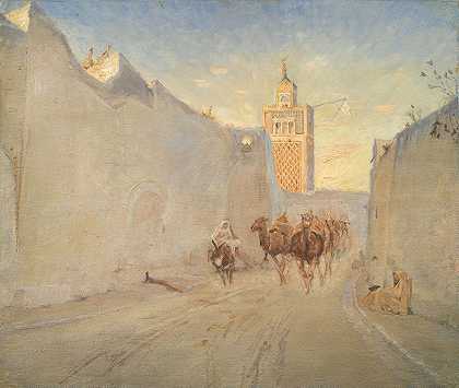 西奥多·菲利普森的《突尼斯街头的骆驼》