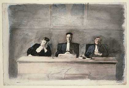 《三位法官》（HonoréDaumier）