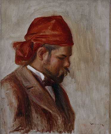 “画像Ambroise Vollard戴着红领巾，作者：Pierre Auguste Renoir