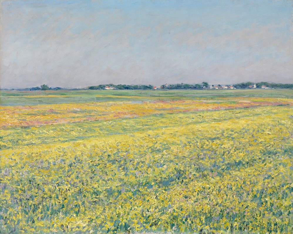 古斯塔夫·凯列博特（Gustave Caillebotte）的《Gennevilliers平原，黄色田野》