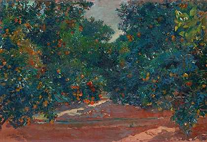 “Naranjos De Alcira（阿尔基拉的橘子树）”，作者：Joaquín Sorolla