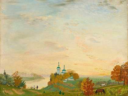 鲍里斯·库斯托迪耶夫《河流之上，秋天》