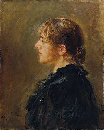 弗里茨·冯·乌德的《艺术家的女儿》