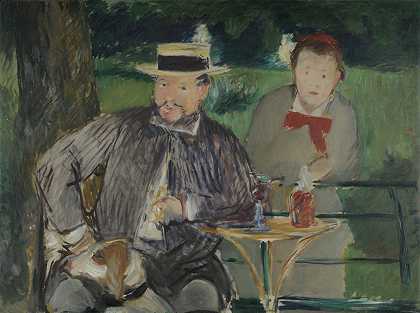 “肖像画欧内斯特·霍斯切德和他的女儿马瑟