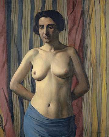 Félix Vallotton的《蓝色腰带裸体》