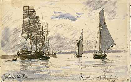 约翰·巴特霍德·琼金的《Honfleur港》