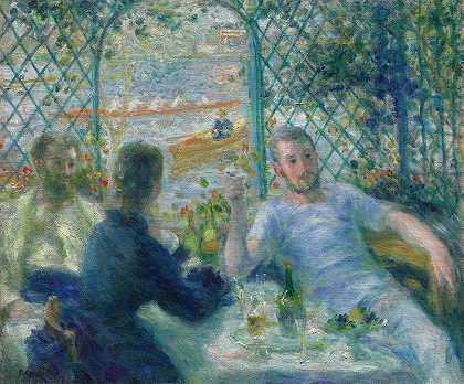 Pierre Auguste Renoir的“在Fournaise餐厅的午餐（划船者的午餐）”