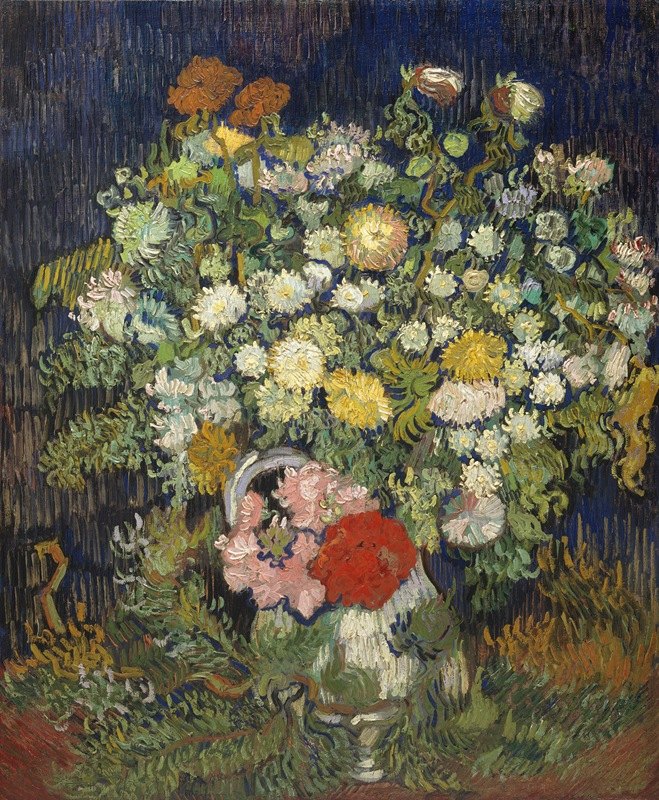 文森特·梵高的《花瓶里的花束》