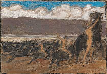 路德维希·冯·霍夫曼的《驯马师》