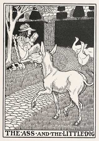 珀西·J·比林赫斯特的《驴和小狗》