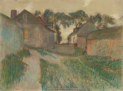 埃德加·德加（Edgar Degas）的《南索姆圣瓦莱里街》（La Rue Quesnoy，Saint Valéry Sur Somme）