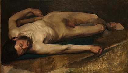 埃德加·德加的《男性裸体》