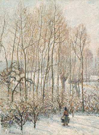 卡米尔·皮萨罗的《雪地上的晨曦，埃普特河畔埃拉尼》