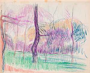 马格努斯·恩克尔的《风景，木材》