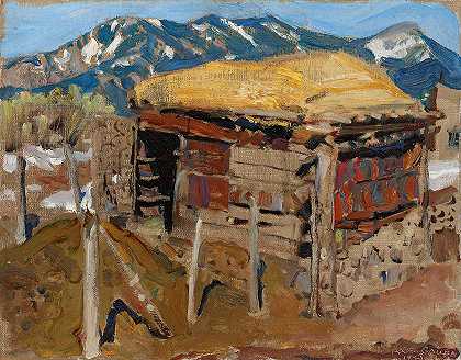 阿克塞利·加伦·卡莱拉的《陶斯山脉的小屋》