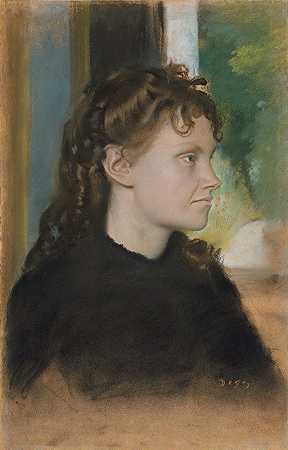 埃德加·德加的《泰奥多尔·戈比拉德夫人》（伊夫·莫里索，1838-1893）