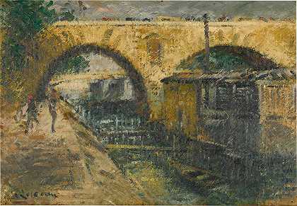 古斯塔夫·卢梭的《巴黎玛丽桥》