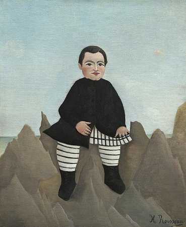 亨利·卢梭的《岩石上的男孩》