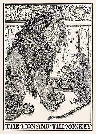 珀西·J·比林赫斯特的《狮子与猴子》