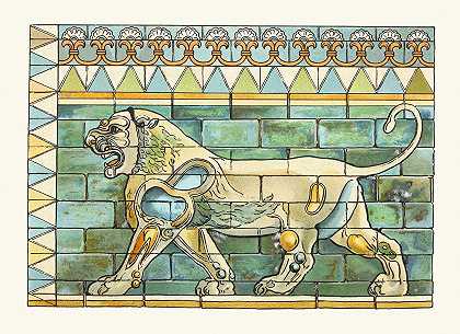 詹姆斯·沃德（James Ward）的《来自苏萨古波斯宫殿的狮子浮雕》部分