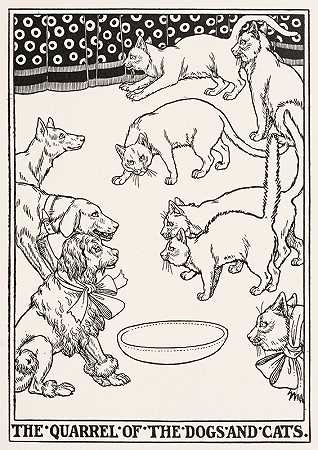 珀西·J·比林赫斯特的《猫狗的争吵》
