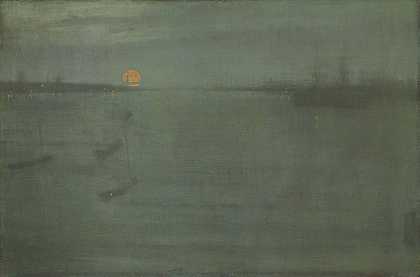 詹姆斯·阿博特·麦克尼尔·惠斯勒的《夜曲：蓝色和金色的南安普顿水》
