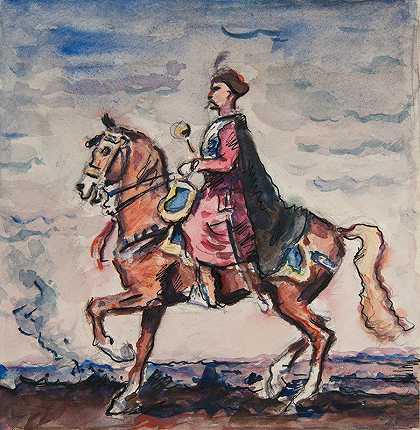伊万·伊万内克的《骑马的赫特曼》（Bohdan Zenobi Chmielnicki 1595-1657）