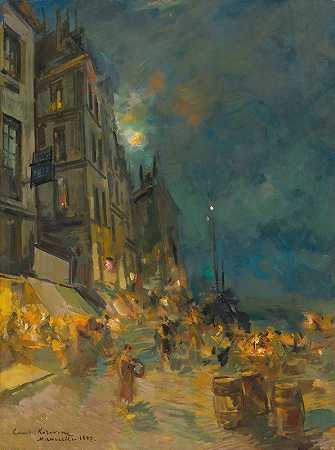 康斯坦丁·阿列克谢维奇·科罗文的《马赛码头之夜》