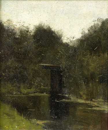 理查德·尼古拉·罗兰·霍尔斯特的《布雷克伦附近池塘的角落》