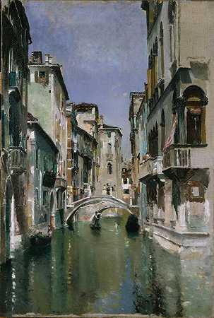 罗伯特·弗雷德里克·布卢姆的《威尼斯运河，圣特罗瓦索区》