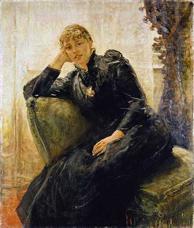 弗里茨·冯·乌德（Fritz von Uhde）的《女士肖像（特蕾丝·卡尔肖像）》