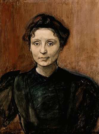 马格努斯·恩克尔的《雕塑家马德琳·尤夫雷肖像》