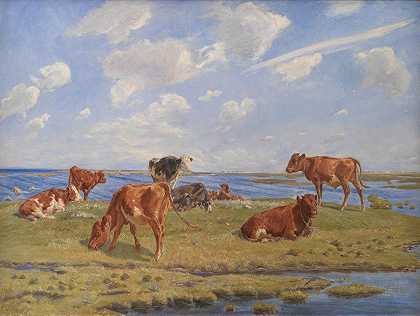西奥多·菲利普森的《海滩上的小牛》