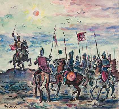 伊万·伊万内克（Ivan Ivanec）的《穿着历史服装的骑兵队》