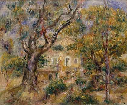 皮埃尔·奥古斯特·雷诺阿（Pierre Auguste Renoir）的《卡涅斯莱斯科莱特农场》（The Farm at Les Collettes，Cagnes）