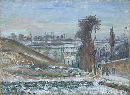 卡米尔·皮萨罗的《l’Hermitage附近的雪景》