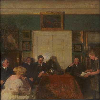 朱利叶斯·保尔森的《艺术家之家的派对》