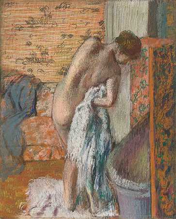 “洗澡后（女S擦拭）由Edgar Degas提供