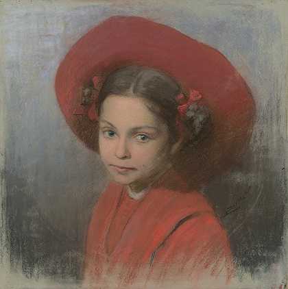 “艺术家女儿乔治娜的肖像”，作者：Ľudovítčordák