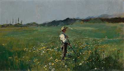 弗兰克·布克瑟的《花草草地上的收割者》