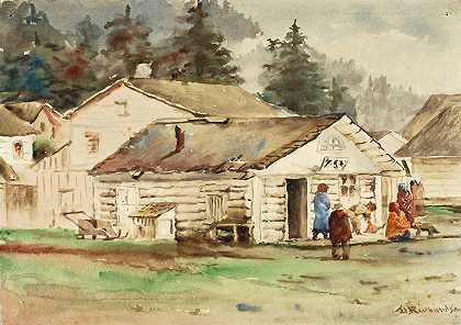 《三只乌鸦市场》，西特卡，1889年，西奥多·J·理查森著