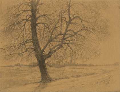 Ladislav Mednyánszky的《树》