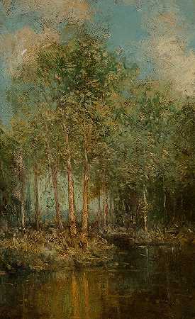 Julian Onderdonk的《缅因州的森林草原》