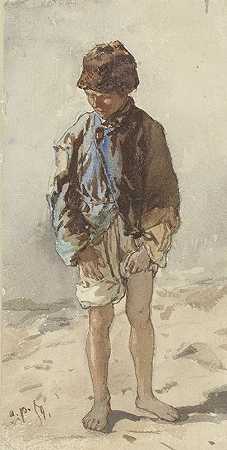 奥古斯特·冯·佩滕科芬（August von Pettenkofen）的《匈牙利男孩，站着脸，光着脚，戴着毛皮帽子》