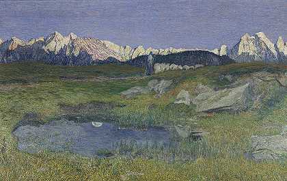 乔瓦尼·塞贡蒂尼的《日落时的高山风景》