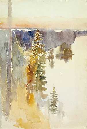 Albert Edelfelt的《考科拉山脊景色》