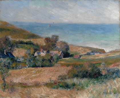 皮埃尔·奥古斯特·雷诺阿（Pierre Auguste Renoir）的《诺曼底沃格蒙特附近海岸的风景》