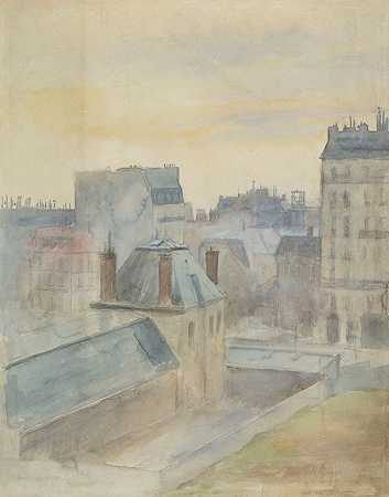 阿尔伯特·埃德尔费尔特（Albert Edelfelt）在巴黎的艺术家工作室视图