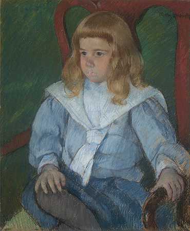 玛丽·卡萨特的《金色卷发男孩》（小哈里斯·惠特莫尔肖像，B.A.1918）