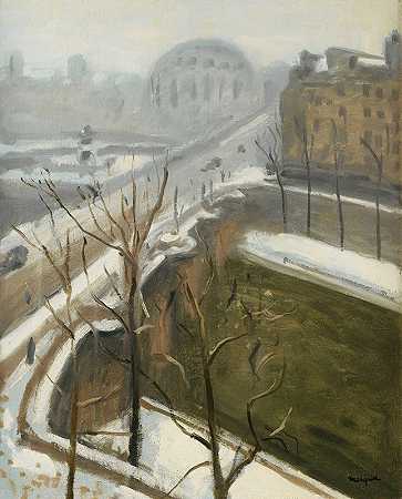 “巴黎，新桥，雪的尽头，阿尔伯特·马奎特